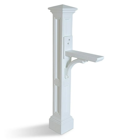 Mayne Charleston Polyethylene Mail Post - White