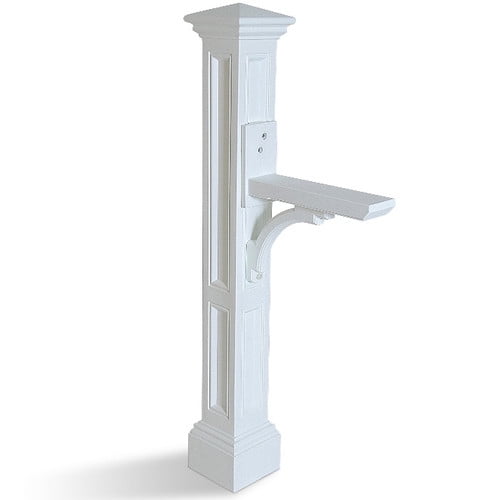 Mayne Charleston Polyethylene Mail Post - White