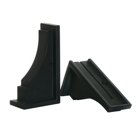Mayne Fairfield 11" x 4" x 6.5" Black Plastic Decorative Window Box Brackets, 2 Pack