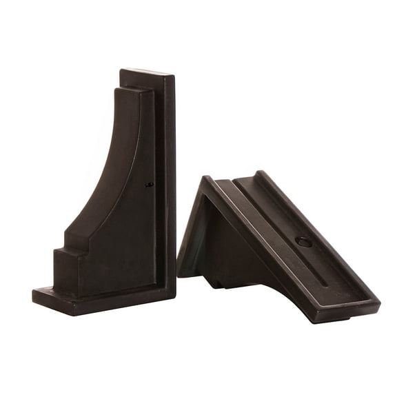 Mayne Fairfield 11" x 4" x 6.5" Espresso Plastic Decorative Window Box Brackets, 2 Pack
