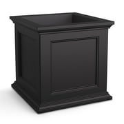 Mayne Fairfield 20" x 20" x 20" Square Black Self Watering Plastic Planter