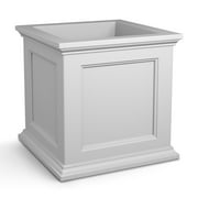 Mayne Fairfield 20" x 20" x 20" Square White Self Watering Plastic Planter