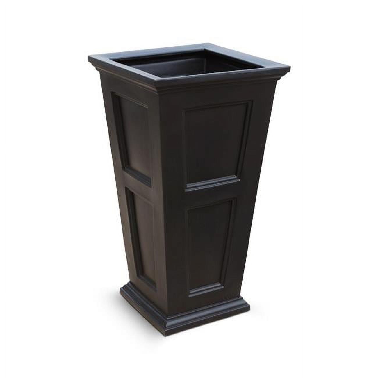 Fairfield Classic Black 40" Tall Polyethylene Outdoor Planter