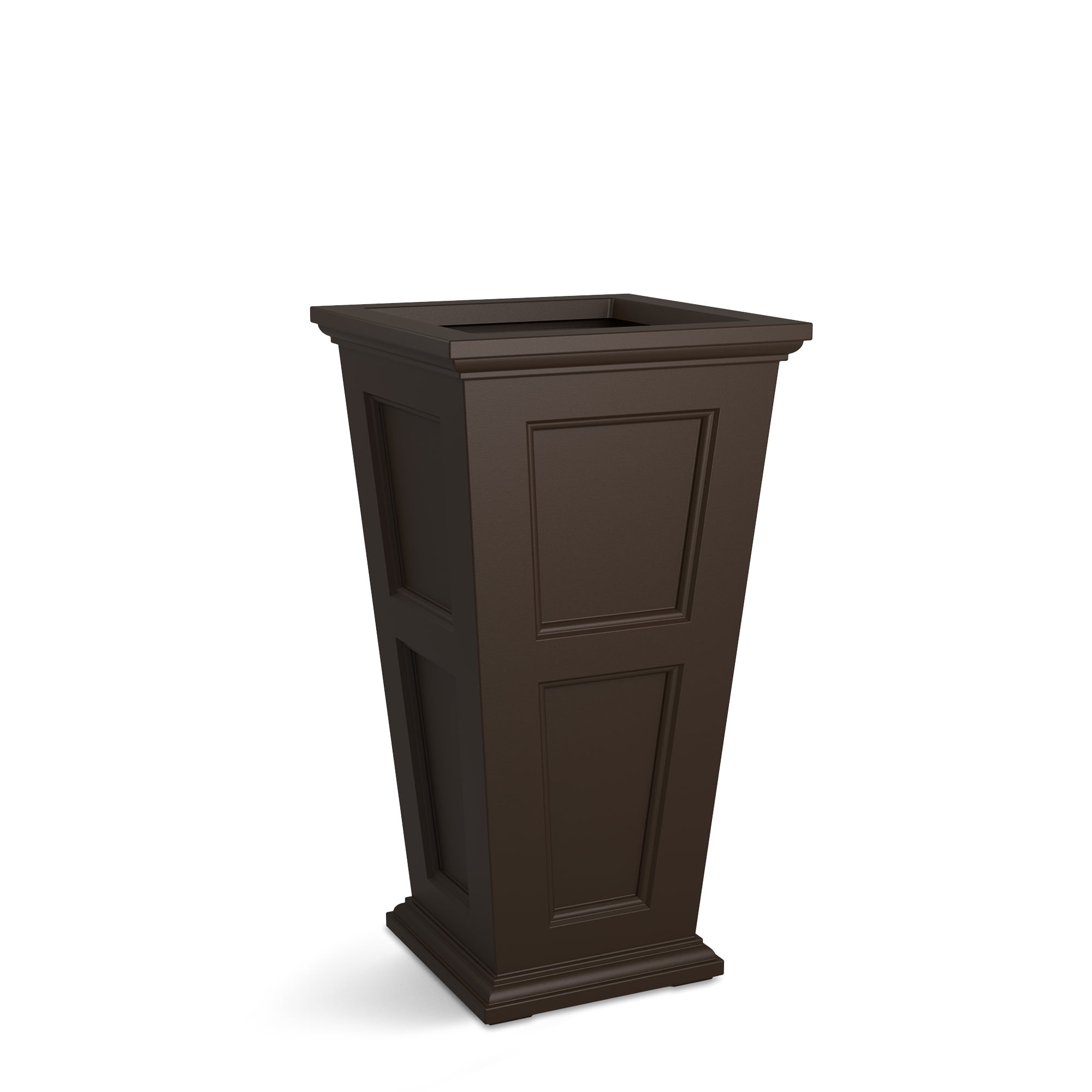 Mayne Fairfield 22" x 22" x 40" Square Tall Espresso Plastic Planter