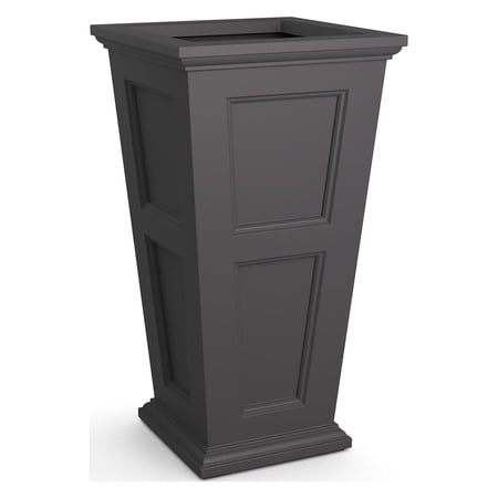 Mayne Fairfield 22" x 22" x 40" Square Graphite Grey Polyethylene Planter