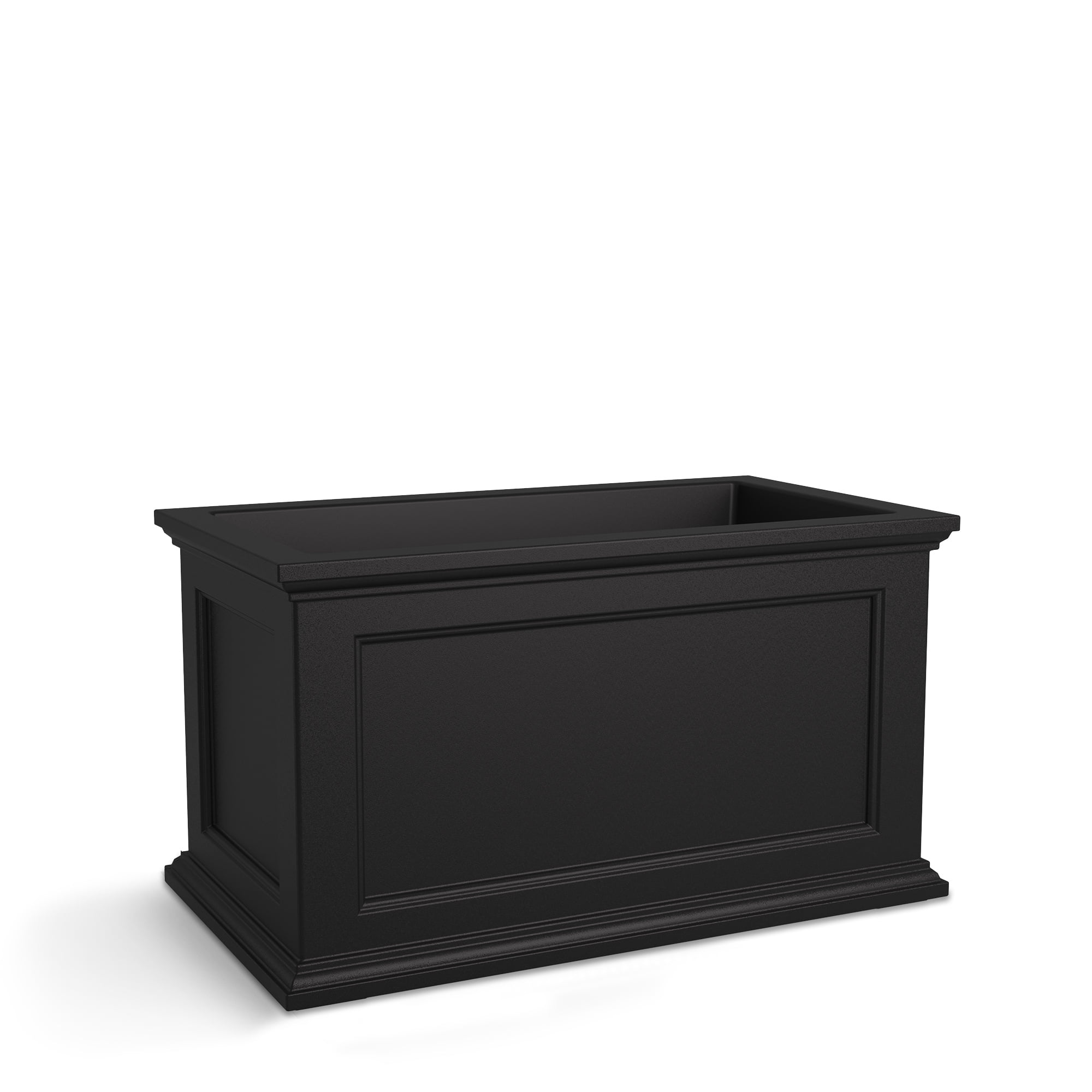 Mayne Fairfield 36" x 20" x 20" Rectangle Black Self Watering Plastic Planter
