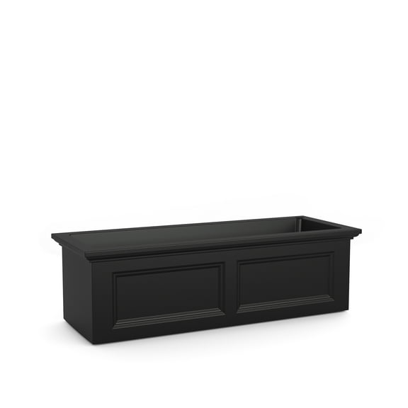 Mayne Fairfield 48" x 18" x 14" Rectangle Black Self Watering Garden Bed Planter