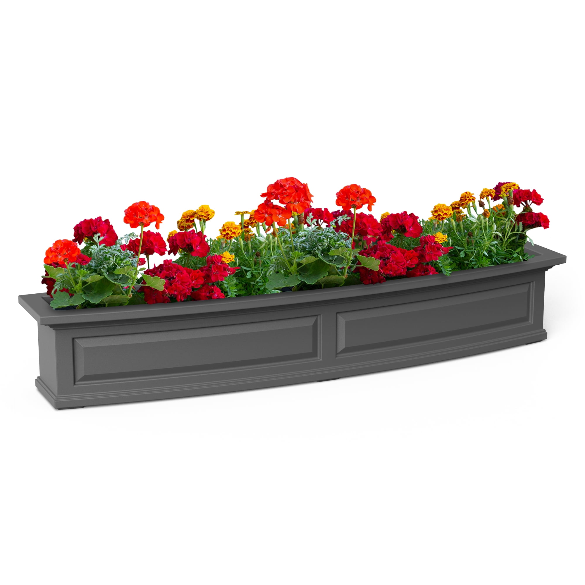 Graphite Gray 48-Inch Polyethylene Outdoor Window Box