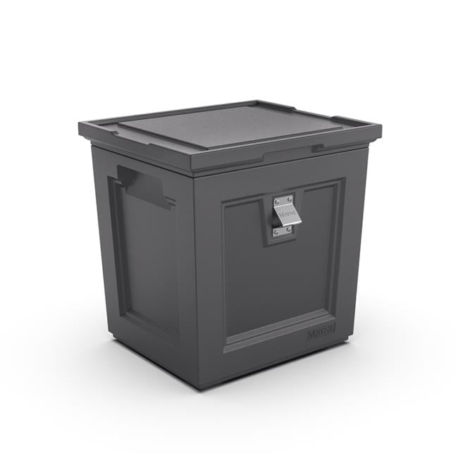Mayne Fairfield 60 Can Polyethylene Patio Thermocooler with Bottle Opener and Cutting Board, Graphite Grey