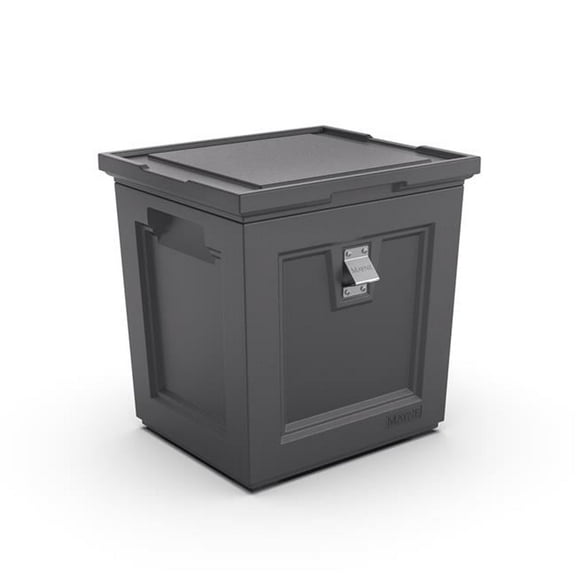 Mayne Fairfield 60 Can Polyethylene Patio Thermocooler with Bottle Opener and Cutting Board, Graphite Grey