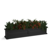 Mayne Fairfield 60" x 11" x 11" Rectangular Black Self Watering Plastic Window Box Planter