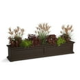 thumbnail image 1 of Mayne Fairfield 60" x 11" x 11" Rectangular Espresso Self Watering Plastic Window Box Planter, 1 of 14