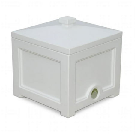 Mayne Fairfield White 100ft Hideaway Garden Hose Bin