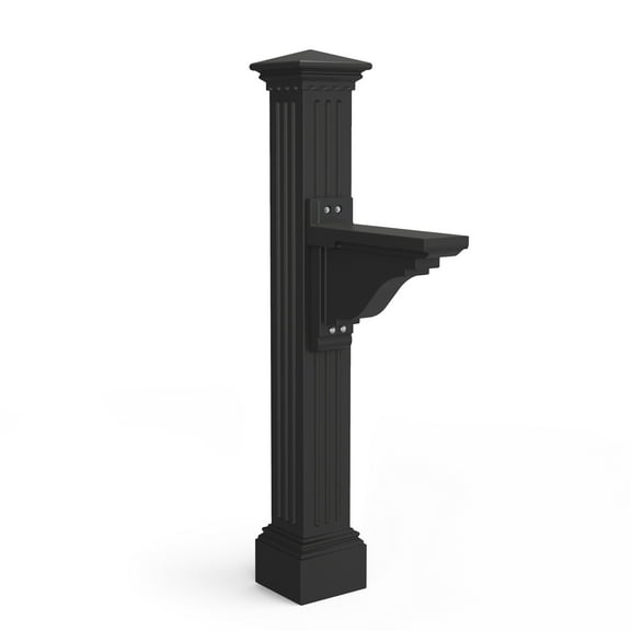 Mayne Manchester Mailbox Arm Mount Black Plastic Mailbox Post