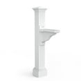 thumbnail image 1 of Mayne Manchester Mailbox Arm Mount White Plastic Mailbox Post, 1 of 12