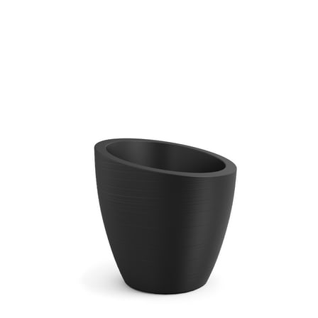 Mayne Modesto 20" x 20" x 20" Round Black Plastic Planter