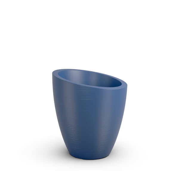 Mayne Modesto 30" x 30" x 34" Round Neptune Blue Plastic Planter