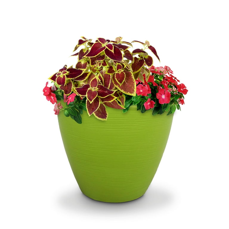 Mayne Modesto 20in Round Planter - Macaw Green