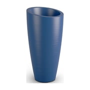 Mayne Modesto 16 x 16 x 32 Round Neptune Blue Plastic Planter