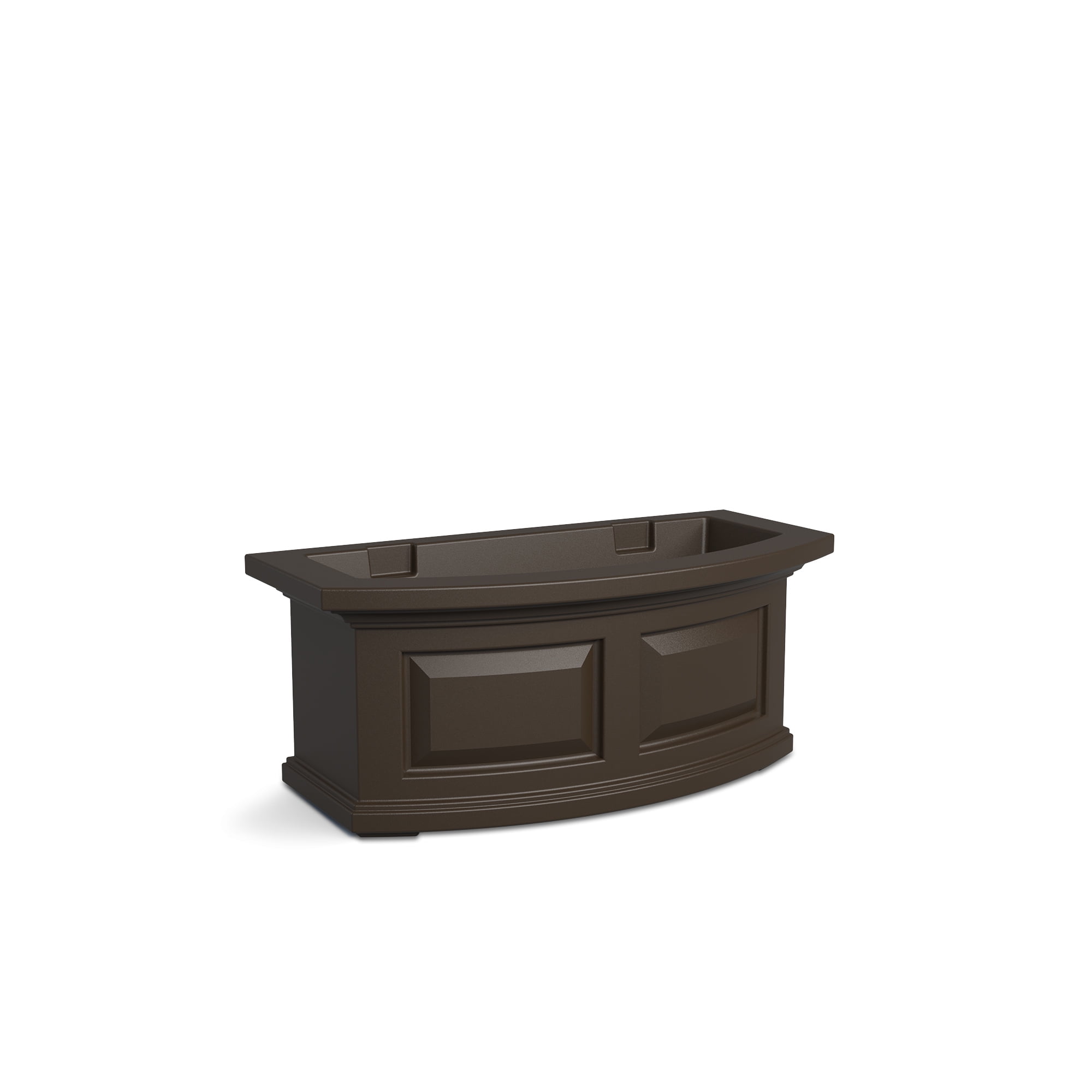 Mayne Nantucket 24" x 12" x 10" Rectangle Espresso Self Watering Plastic Window Box Planter