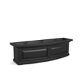 thumbnail interactive-video image 1 of Mayne Nantucket 36" x 12" x 10" Rectangle Black Self Watering Plastic Window Box Planter, 1 of 14