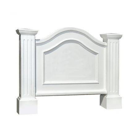 Mayne Nantucket 40" x 7" x 32" Traditional White Polyethylene Address Sign