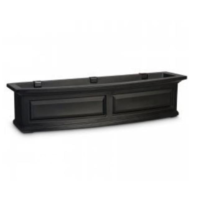 Nantucket Black Polyethylene Self-Watering Window Box Planter