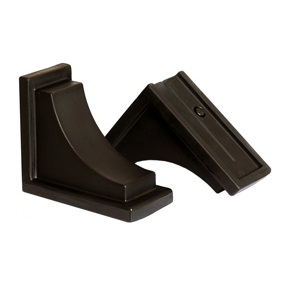 Mayne Nantucket 8" x 4" x 7" Espresso Plastic Decorative Corbels, 2-Pack