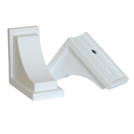 Mayne Nantucket 8" x 4" x 7" White Plastic Decorative Corbels, 2-Pack