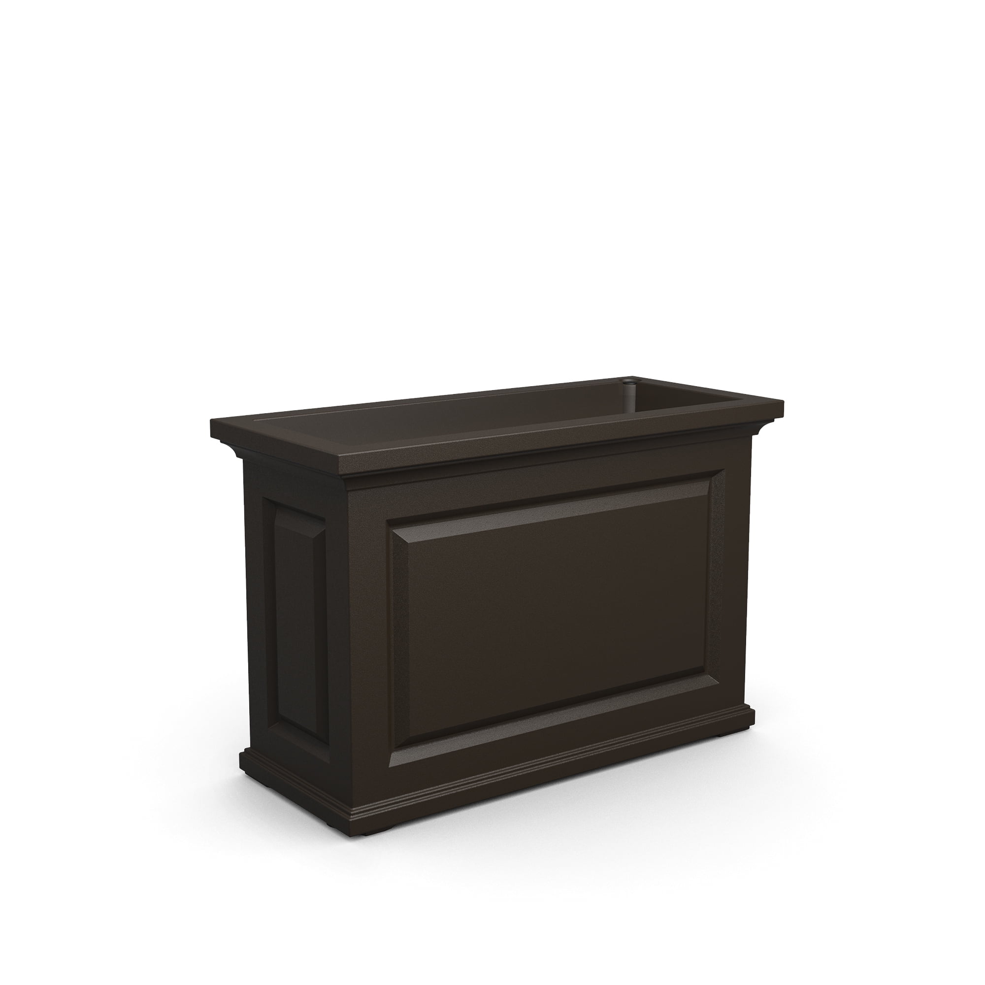 Mayne Nantucket 36" x 16" x 24" Rectangular Espresso Self Watering Plastic Planter