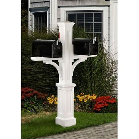 Mayne Newport Plus Double Traditional Plastic Mail Post in White