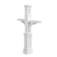 thumbnail image 1 of Mayne Newport Plus Double Mailbox Arm Mount White Plastic Mailbox Post, 1 of 13