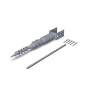 Mayne 4 x 27 No Dig Galvanized Steel Ground Hardware Anchor, 1 Pack