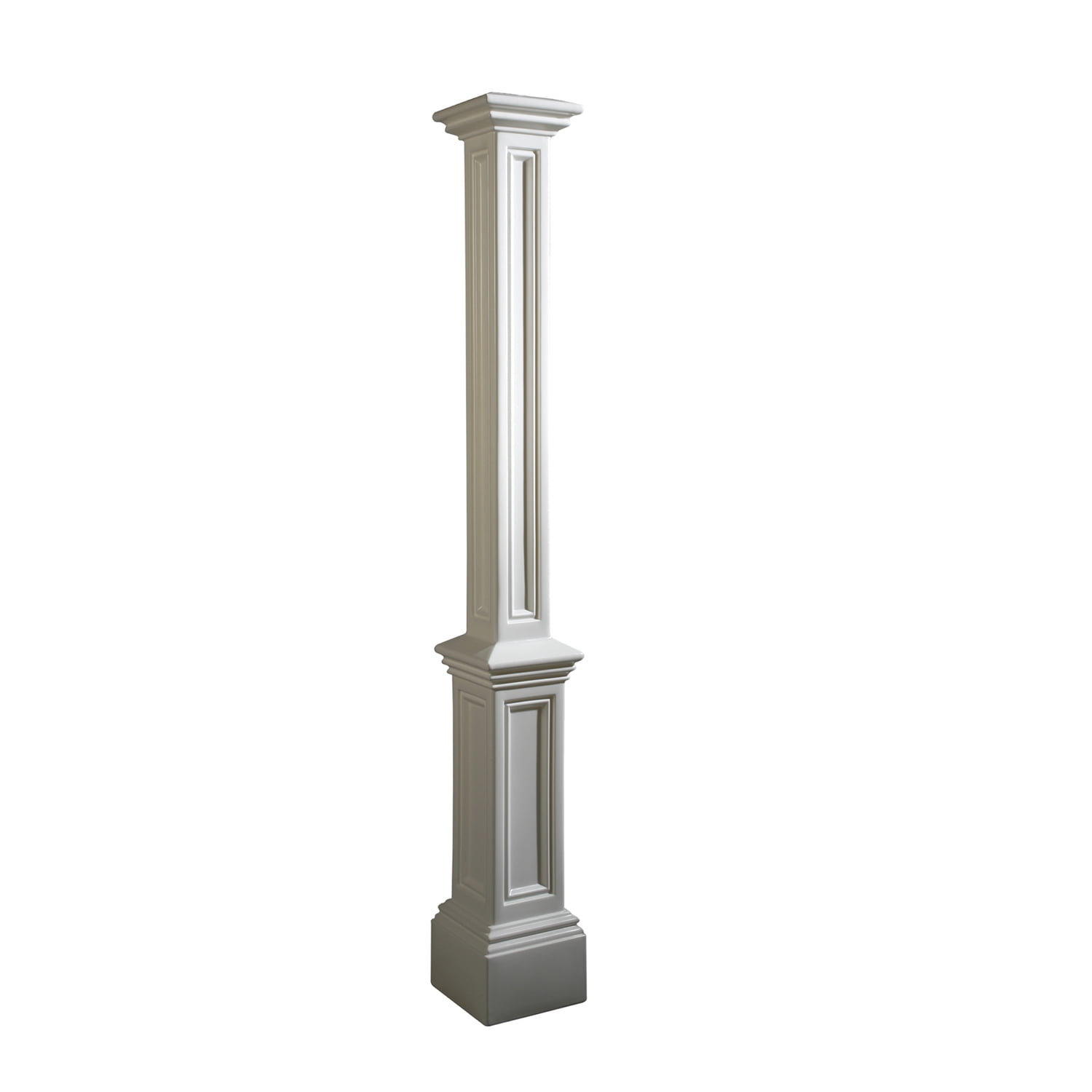 White Polyethylene Classic Panel Decorative Lamp Post