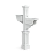 Mayne Signature Plus Mailbox Arm Mount White Plastic Mailbox Post