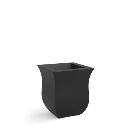 Mayne Valencia 16" x 16" x 18" Square Black Plastic Planter