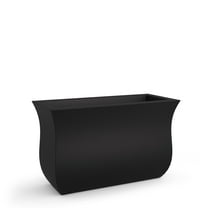 Mayne Valencia 36" x 16" x 22" Tall Rectangular Black Plastic Planter