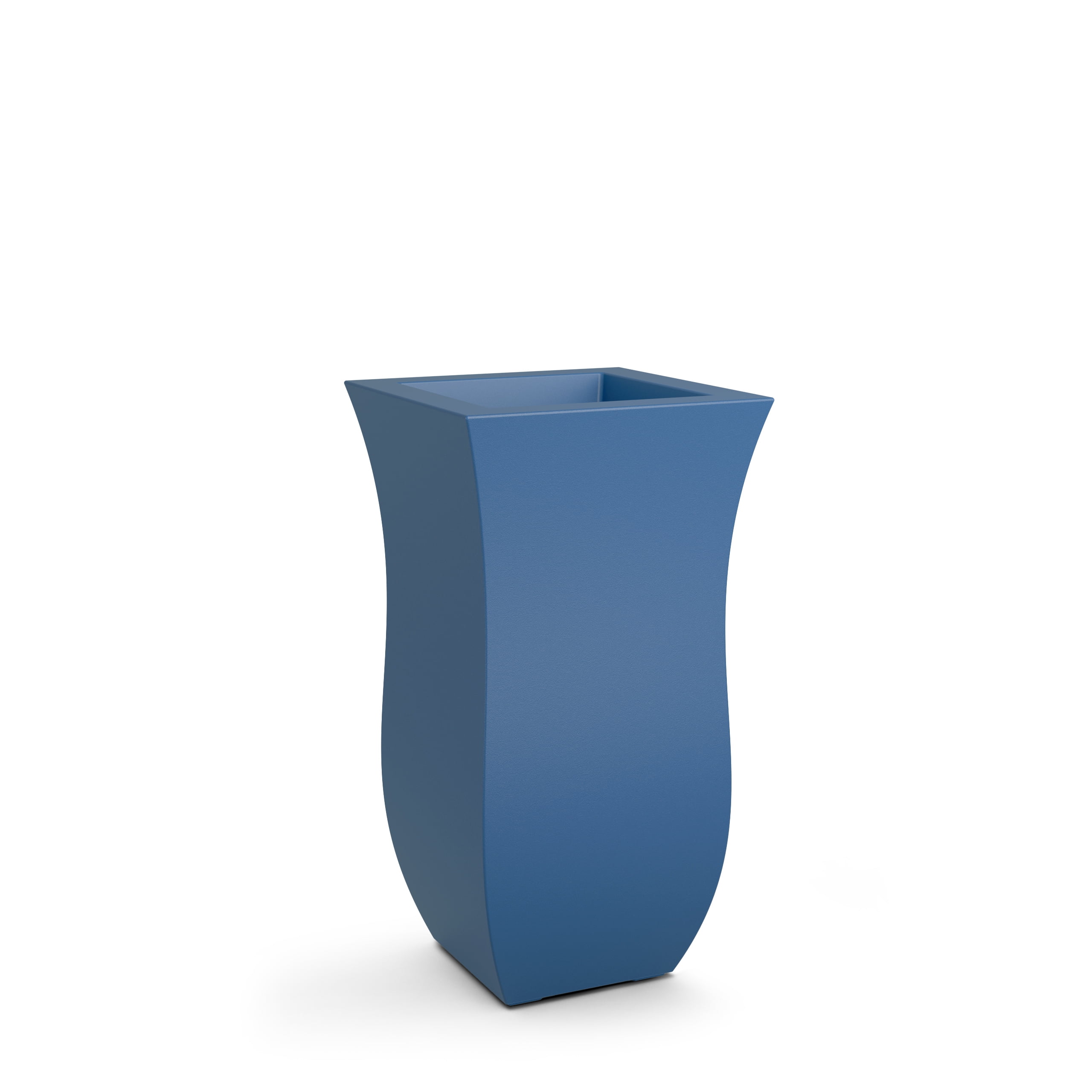 Mayne Valencia 16" x 16" x 30" Tall Square Neptune Blue Plastic Planter
