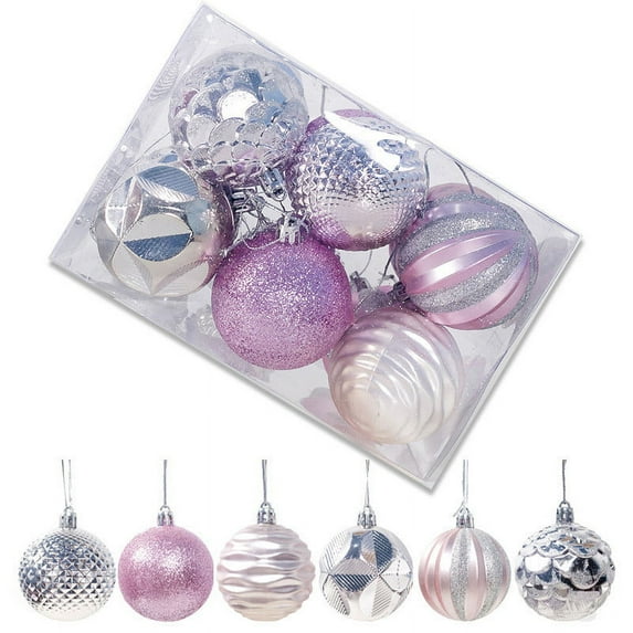 Maynos 12Pcs/set Mini Christmas Balls Ornaments, Small Shatterproof Christmas Baubles for Xmas Christmas Tree, Hanging Ball for Holiday Wedding Party Decoration