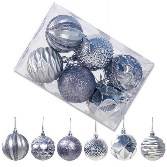 Maynos 12Pcs/set Mini Christmas Balls Ornaments, Small Shatterproof Christmas Baubles for Xmas Christmas Tree, Hanging Ball for Holiday Wedding Party Decoration