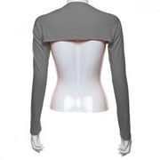 Maynos Bolero Shrugs for Women Long Sleeve Arm Sleeves Hijab Accessories,One Size,Dark Gray