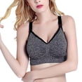 thumbnail image 1 of Maynos Maternity Nursing Bra Breast Feeding Wire free Bra Breastfeeding Push Up Pregnant Underwear, S-XL Black, 1 of 10