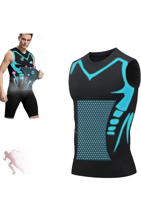 Maynox Vitaboost Compression Shirt, New Version Ionic Shaping Sleeveless Vest for Men Build Perfect Body