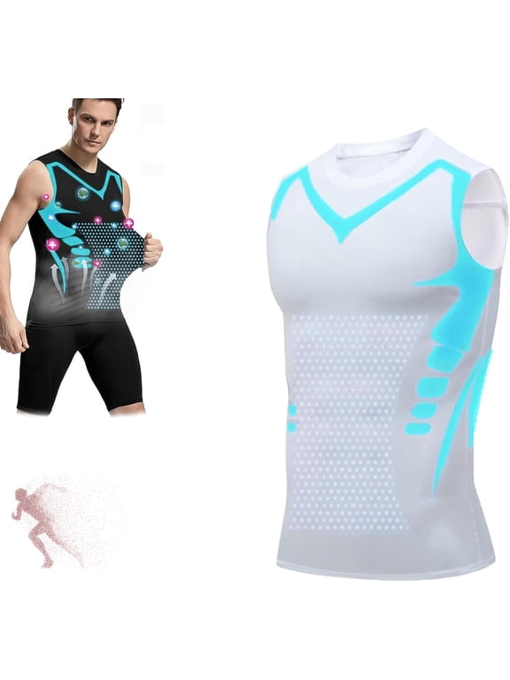 Maynox Vitaboost Compression Shirt, New Version Ionic Shaping Sleeveless Vest for Men Build Perfect Body