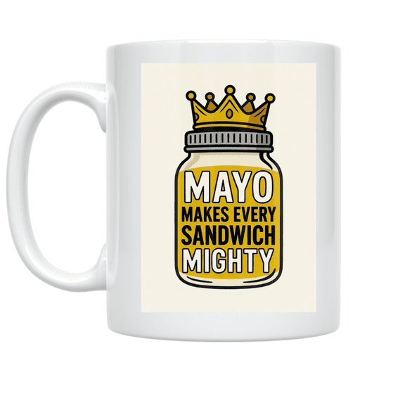 Mayo Makes Every Sandwich Mighty - Food Lovers - 11 oz Ceramic Coffee Mug