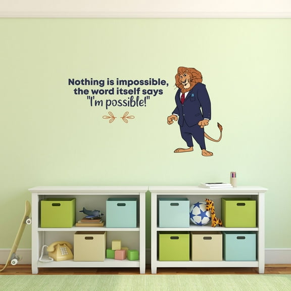 Mayor Lionheart Zootopia Life Quote Cartoon Quotes Decors Wall Sticker Art Design Decal for Girls Boys Kids Room Bedroom Nursery Kindergarten Home Decor Stickers Wall Art Vinyl Decoration (15x30 inch)