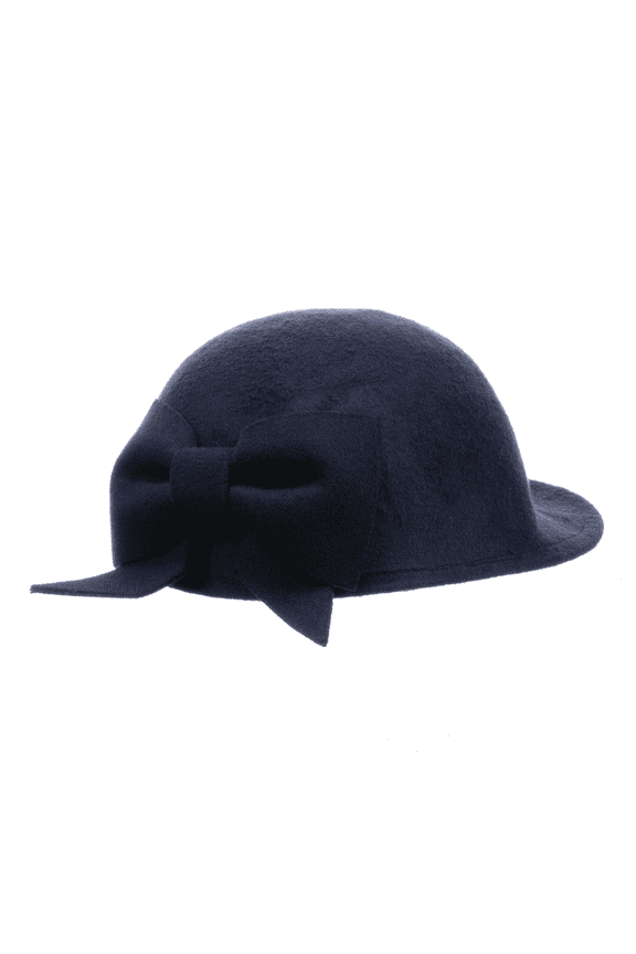 Little Girls Felt Riding Hat, Navy Size 51/14cmx25cm