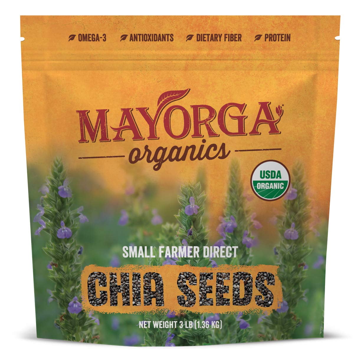 USDA Organic Chia Seed 3 lb Resealable Bag
