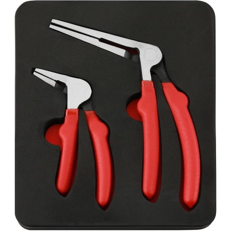 Mayouko Pro 6"&8" Kiwi Bent Head Needle-Nose Pliers, Angled Head Long Nose Pliers, High Leverage Pistol Grip Pliers for Tight Spaces