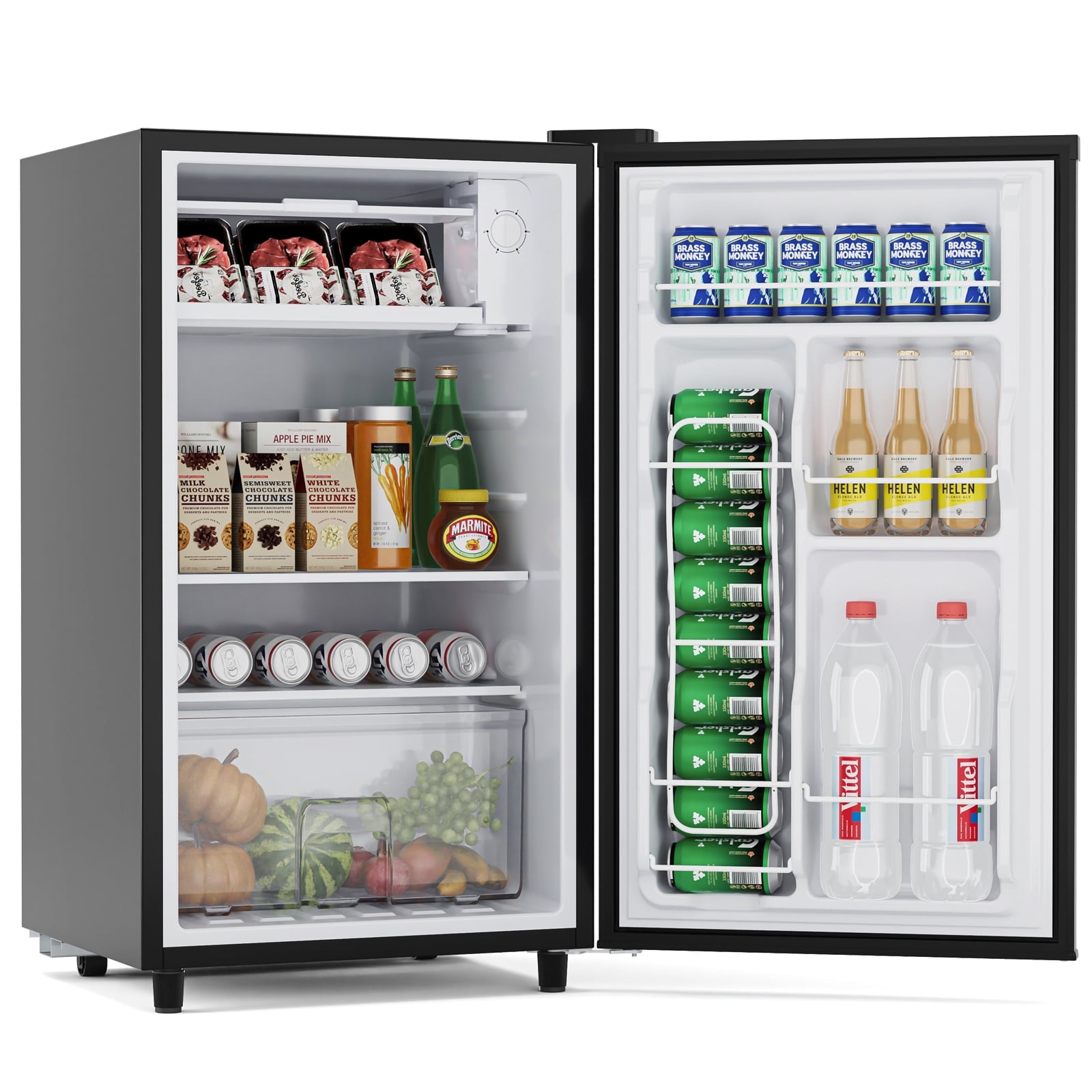 Mayoume 3.2 Cu.Ft Top-Freezer Refrigerator, Single Door Compact Fridge, New